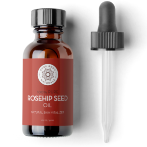 Bottle of Rosehip Seed Oil with Glass Dropper