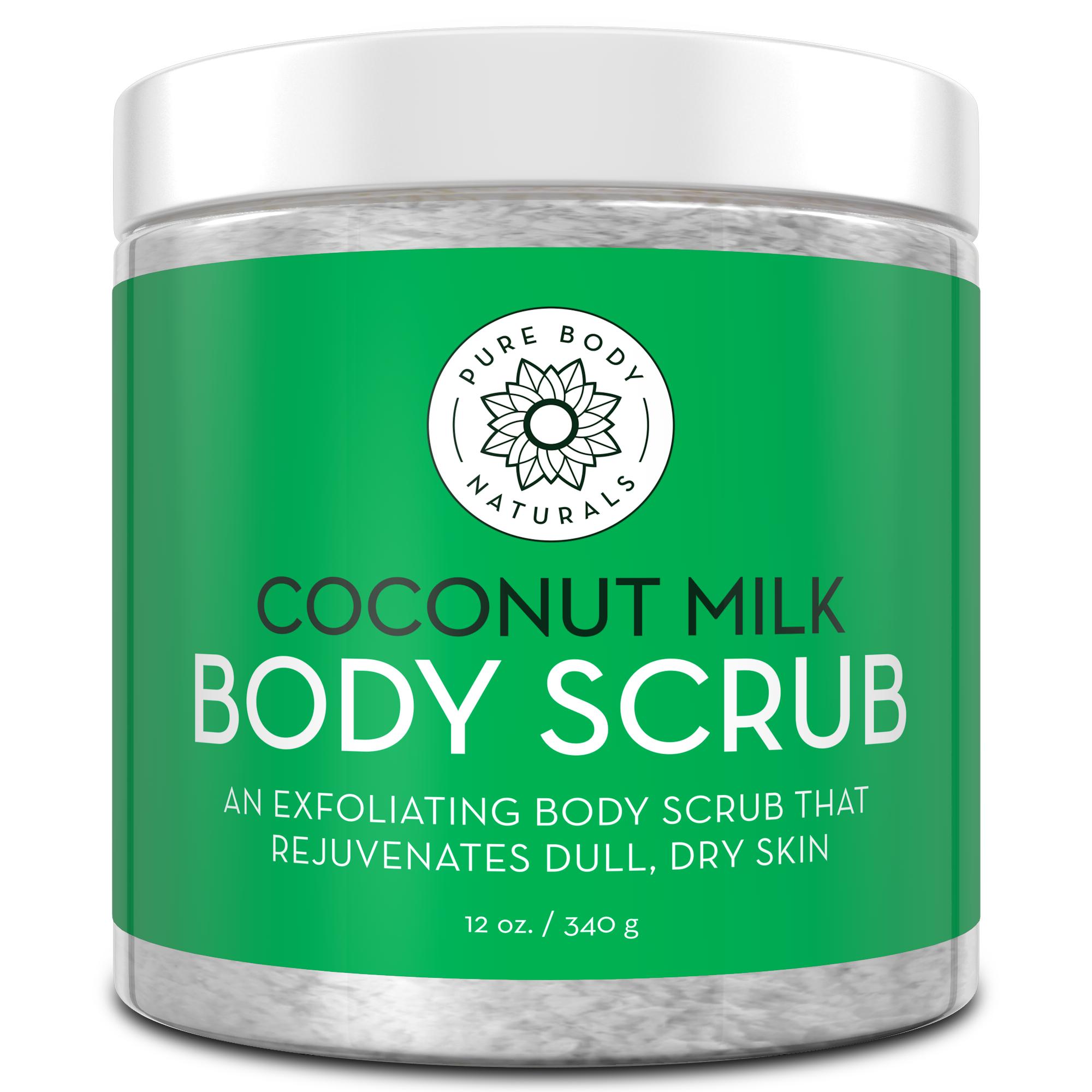  Exfoliating Body Scrub - Pure Dead Sea Salt Scrub for Hands  and Body, 16 fl oz Hydrating Moisturizing Skin Care for Body Acne, Wrinkles  (Coconut) : Beauty & Personal Care