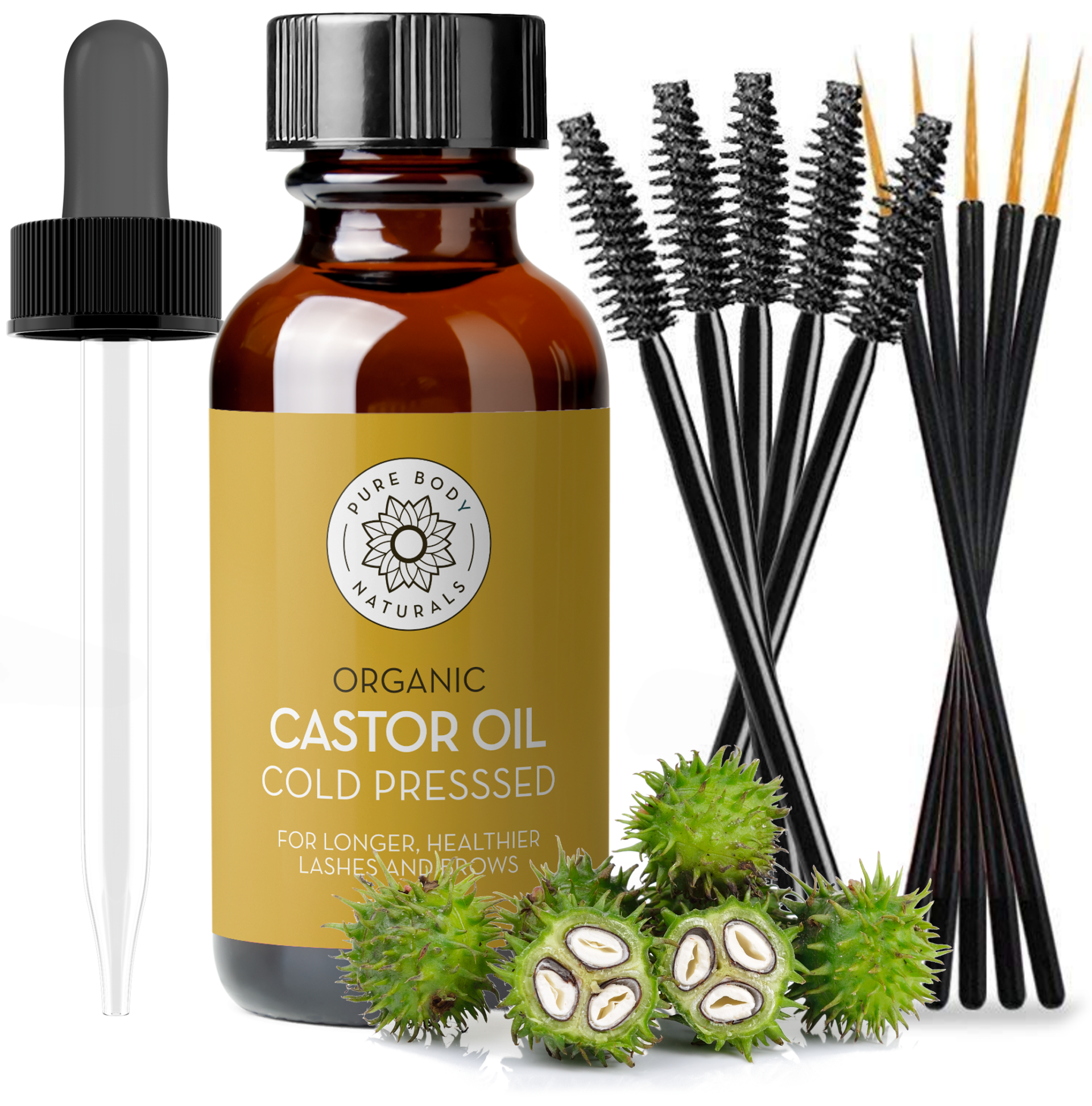 Organic 100 Pure Castor Oil With Applicator Kit Pure Body Naturals Organic 100 Pure Castor Oil With Applicator Kit Pure Body Naturals