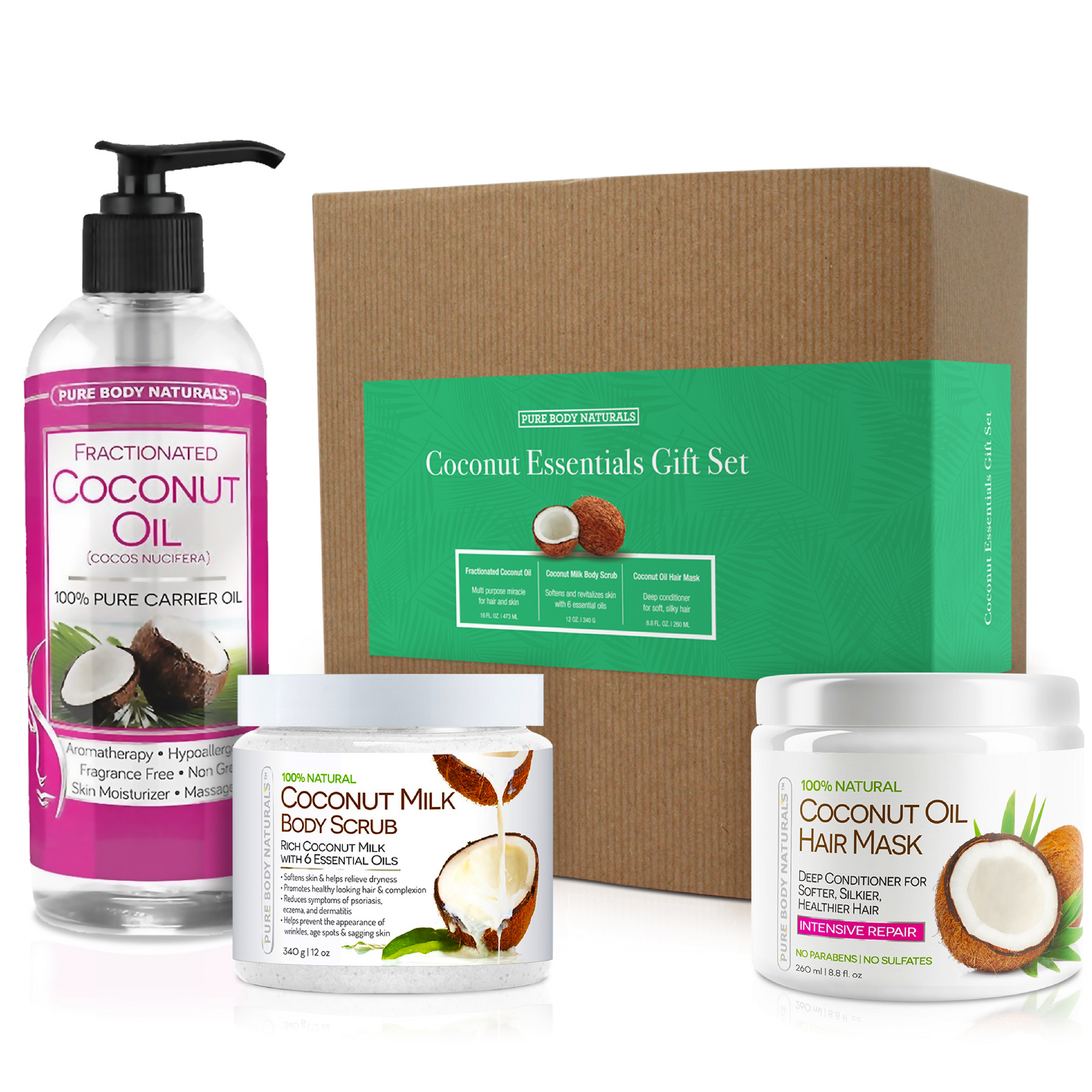 Coconut Essentials Relaxation Gift Set | Pure Body Naturals