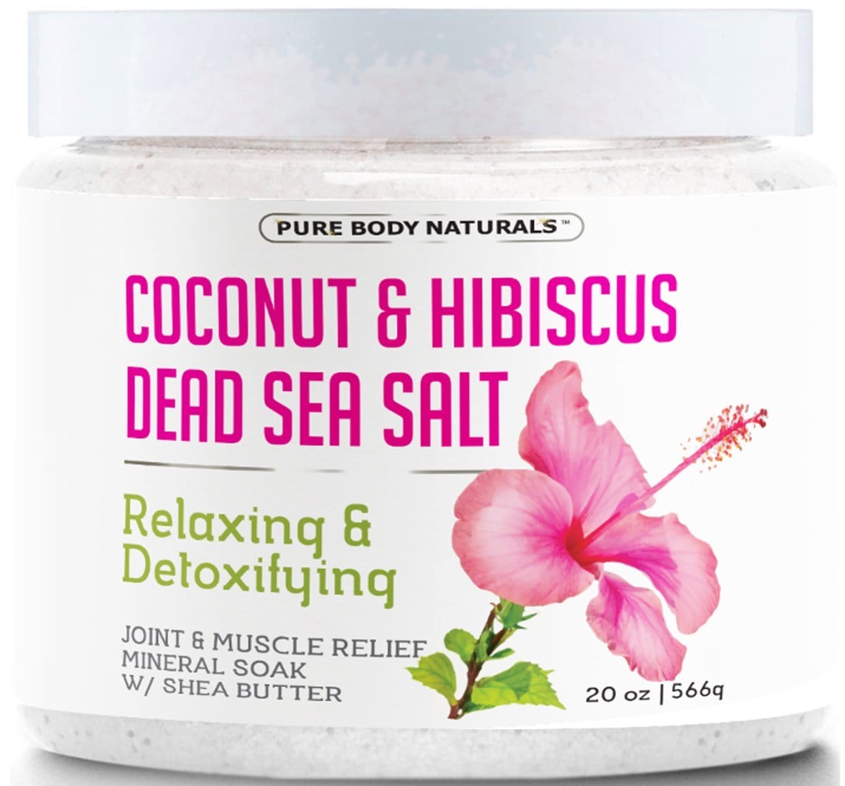Coconut and Hibiscus Dead Sea Bath Salts Pure Body Naturals