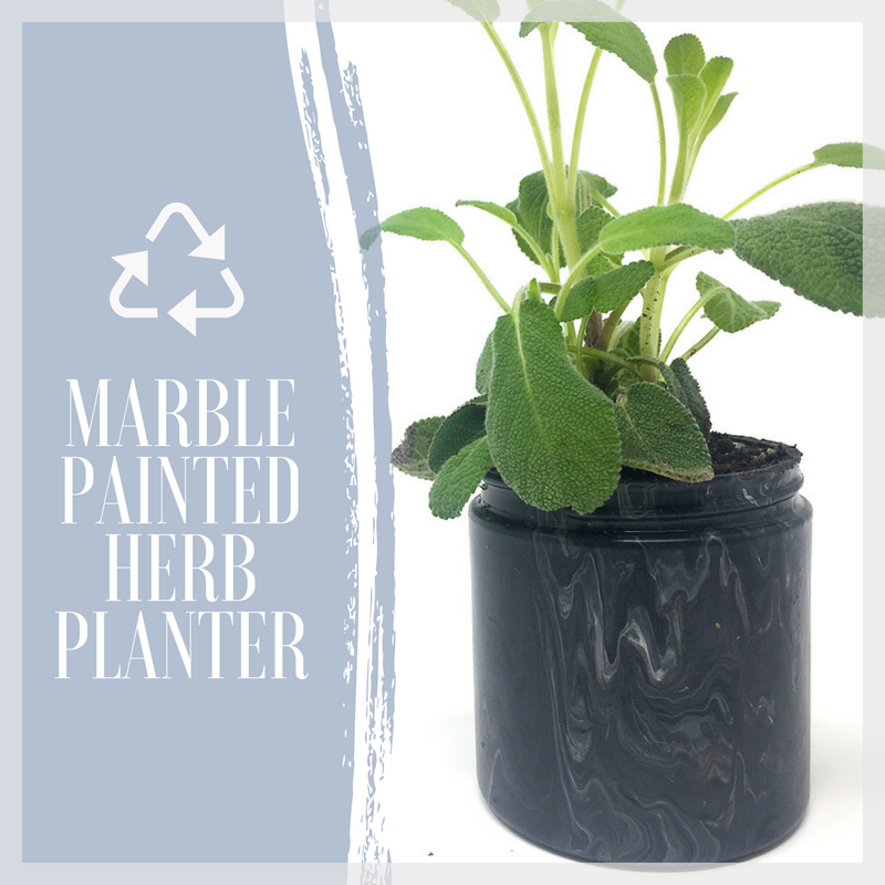 DIY-Marble-Painted-Herb-Planter