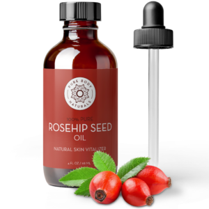 4oz Bottle of Rosehip Seed Oil and Glass Dropper